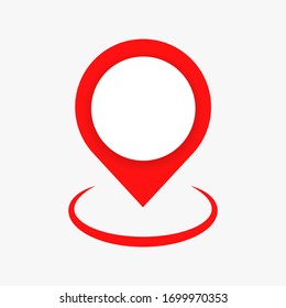 Pin map place location icon , Pin map symbol. red pin. vector illustration. EPS 10