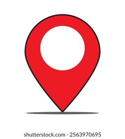 Pin map place location icon, Vector illustration with modern flat design on background for your unique location pin marker, pointer, destination label element design.