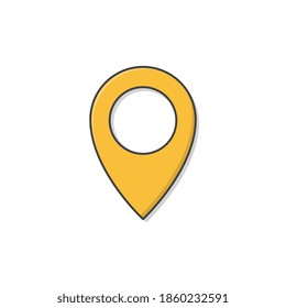 Pin Map Place Location Vector Icon Illustration. Map Pointer Flat Icon
