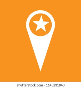 Pin map, pointer icon, stock vector illustration, EPS10.