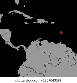 Pin map with Saint Lucia flag on world map. Vector illustration.