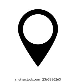 Pin for map sign icon on a isolated white background