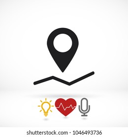 Pin map Vector icon