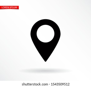 Pin map Vector icon . Lorem Ipsum Illustration design