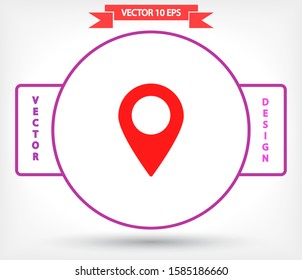 Pin map Vector icon . Lorem Ipsum Illustration design