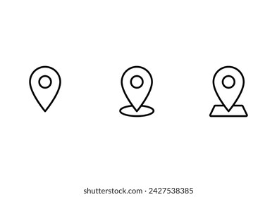 pin map vector icon. pin map symbol icon