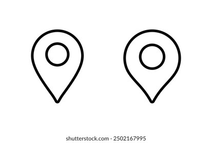 Pin-Karten-Symbol. Pin-Symbol, Standortsymbol, Vektor