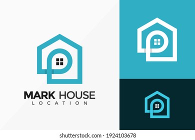 Pin Mark House Location Logo Design. Modern Idea logos designs Vector illustration template