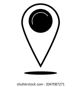 pin or mark in map, icon vector isolated
