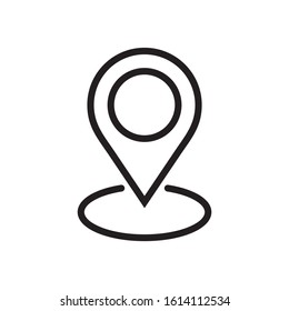 Pin Marker Icon Symbol. Location Icon Vector Isolated