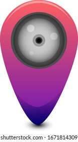 Pin marker icon.Location map marker.