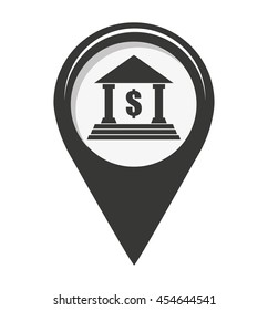 pin marker location icon vector isolated graphic