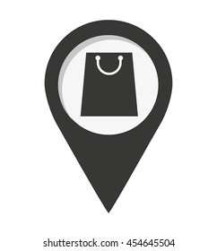 pin marker location icon vector isolated graphic