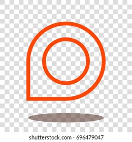 pin marker position icon vector isolated