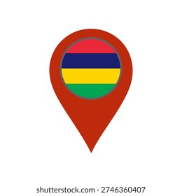 pin with the mauritius flag vector 
Vector pin with the flag on a white background