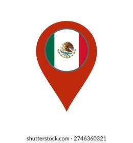 pin with the Mexico flag vector 
Vector pin with the flag on a white background