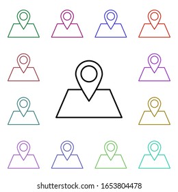 Icono de estilo multicolor. Línea delgada simple, contorno vectorial de cosas de Internet iconos para ui y ux, sitio web o aplicación móvil