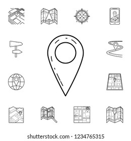 pin navigator icon. Detailed set of navigation icons. Premium graphic design. One of the collection icons for websites, web design, mobile app