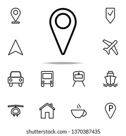 pin navigator icon. Navigation icons universal set for web and mobile on white background