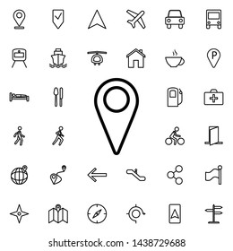 Pin navigator icon. Universal set of navigation for website design and development, app development