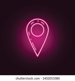 pin navigator neon icon. Elements of Navigation set. Simple icon for websites, web design, mobile app, info graphics