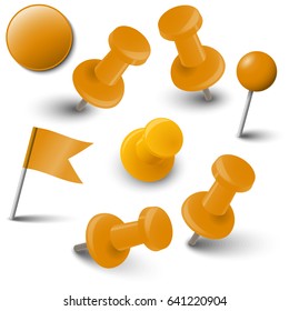 pin needle and other marking accessories colored orange