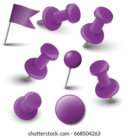 pin needle and other marking accessories colored purple