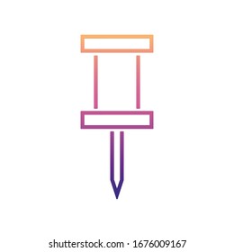pin nolan icon. Simple thin line, outline vector of Scientifics study icons for ui and ux, website or mobile application