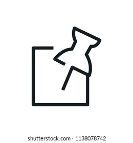 Pin Note Modern Simple Vector Icon