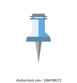 Pin, office equipment vector flat icon 