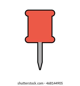 pin office object instrument icon. Isolated and flat illustration