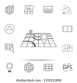 pin on 3d map icon. navigation icons universal set for web and mobile