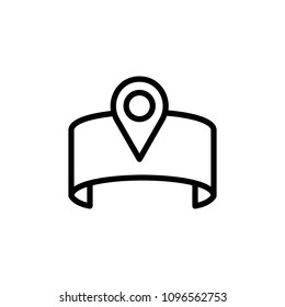 pin on a bracelet icon. Element of navigation for mobile concept and web apps. Thin line pin on a bracelet icon can be used for web and mobile on white background