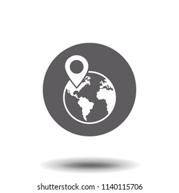 pin on globe icon