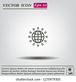 pin on globe icon
