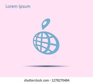 pin on globe icon