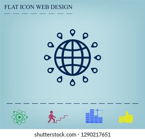 pin on globe icon