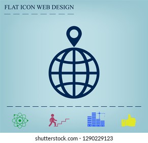 pin on globe icon