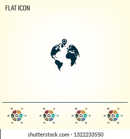 pin on globe icon