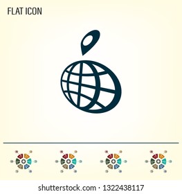 pin on globe icon