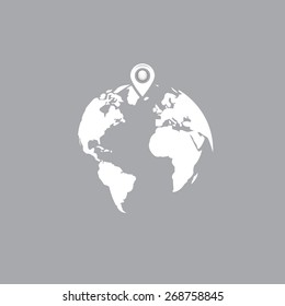 pin on globe icon