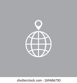 pin on globe icon