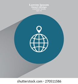 pin on globe icon