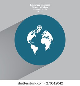 pin on globe icon