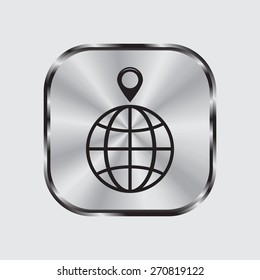 pin on globe icon