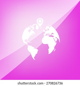 pin on globe icon