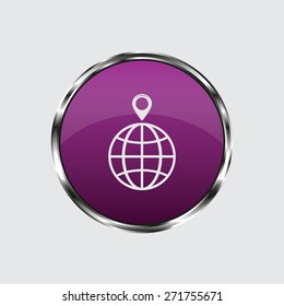 pin on globe icon