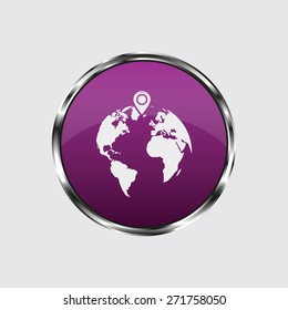 pin on globe icon