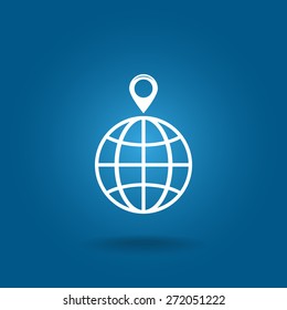 pin on globe icon