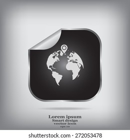 pin on globe icon
